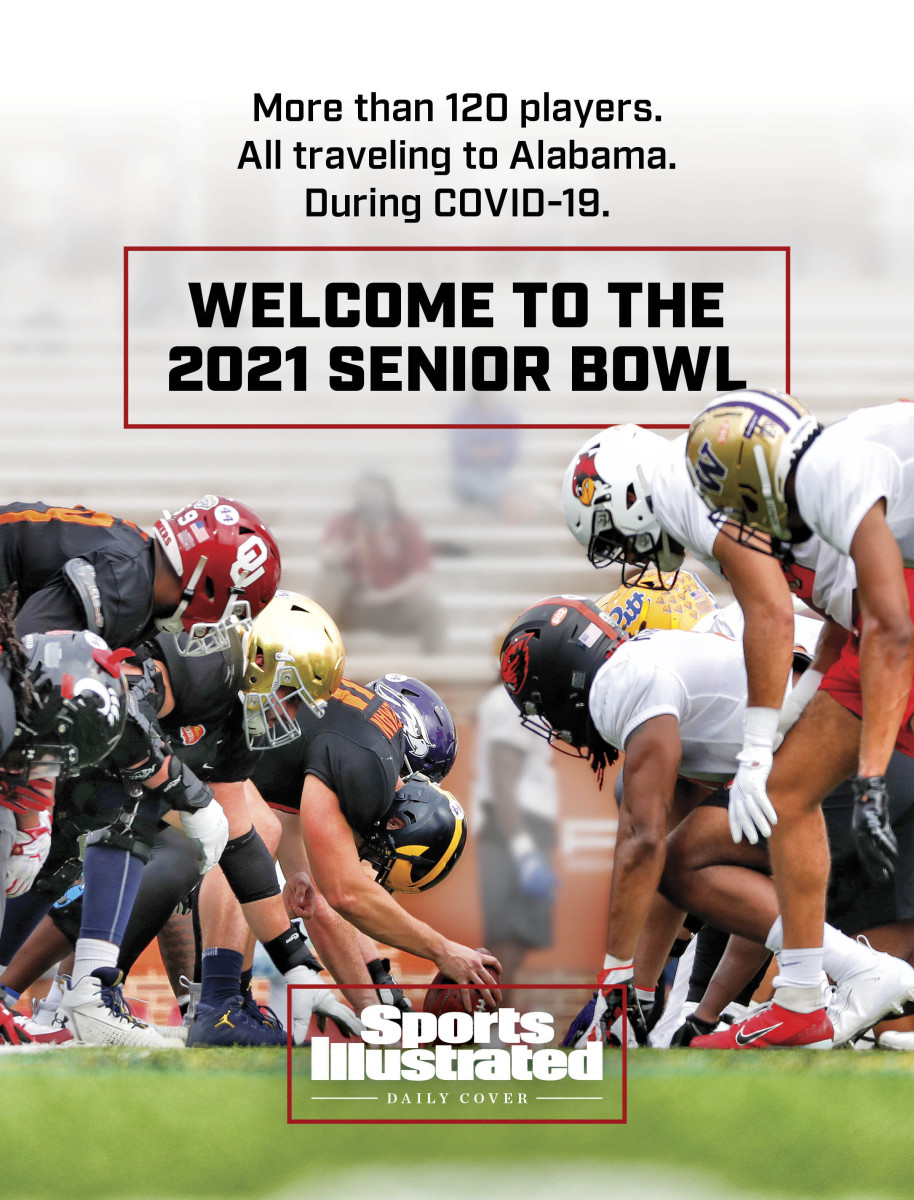 2021 Senior Bowl practice during COVID pandemic